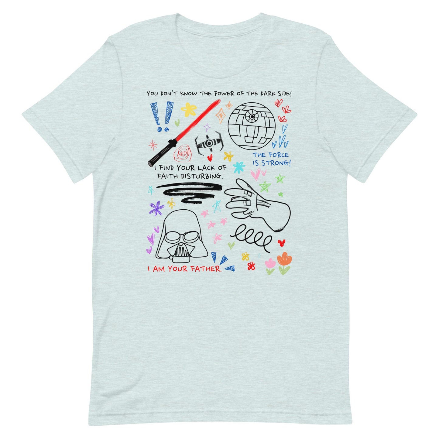 Darth Vader Doodle Sketch Shirt: Star Wars Dark Side Tee