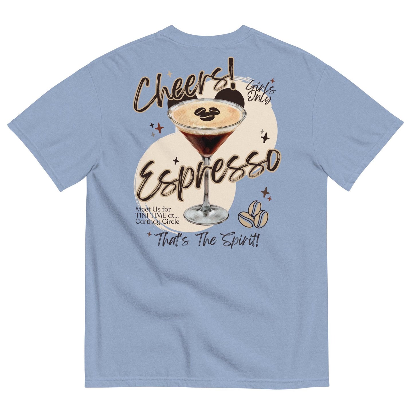 Espresso Martini Disneyland Carthay Circle Theme Park Tee - Comfort Colors Garment-Dyed T-Shirt