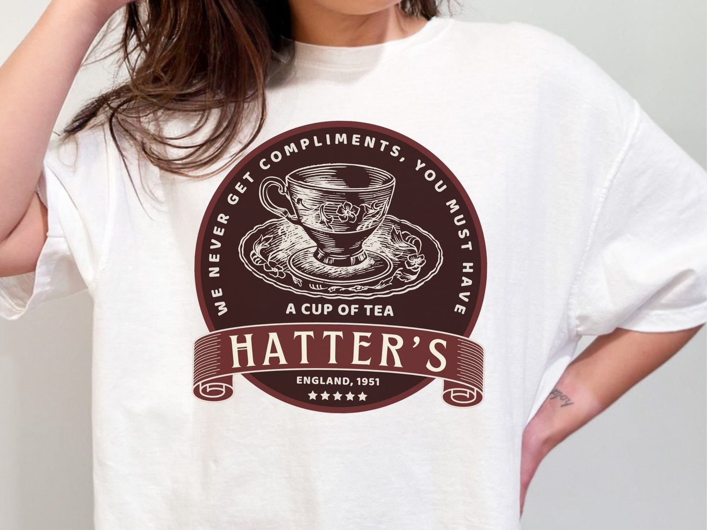 Hatter's Tea Shop Disney Tee, Comfort Colors Garment Dyed Heavyweight T-Shirt
