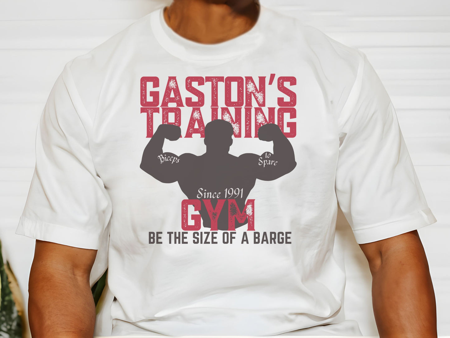 Gaston's Training Gym Shirt, Disney Dad Bella Canvas Tee