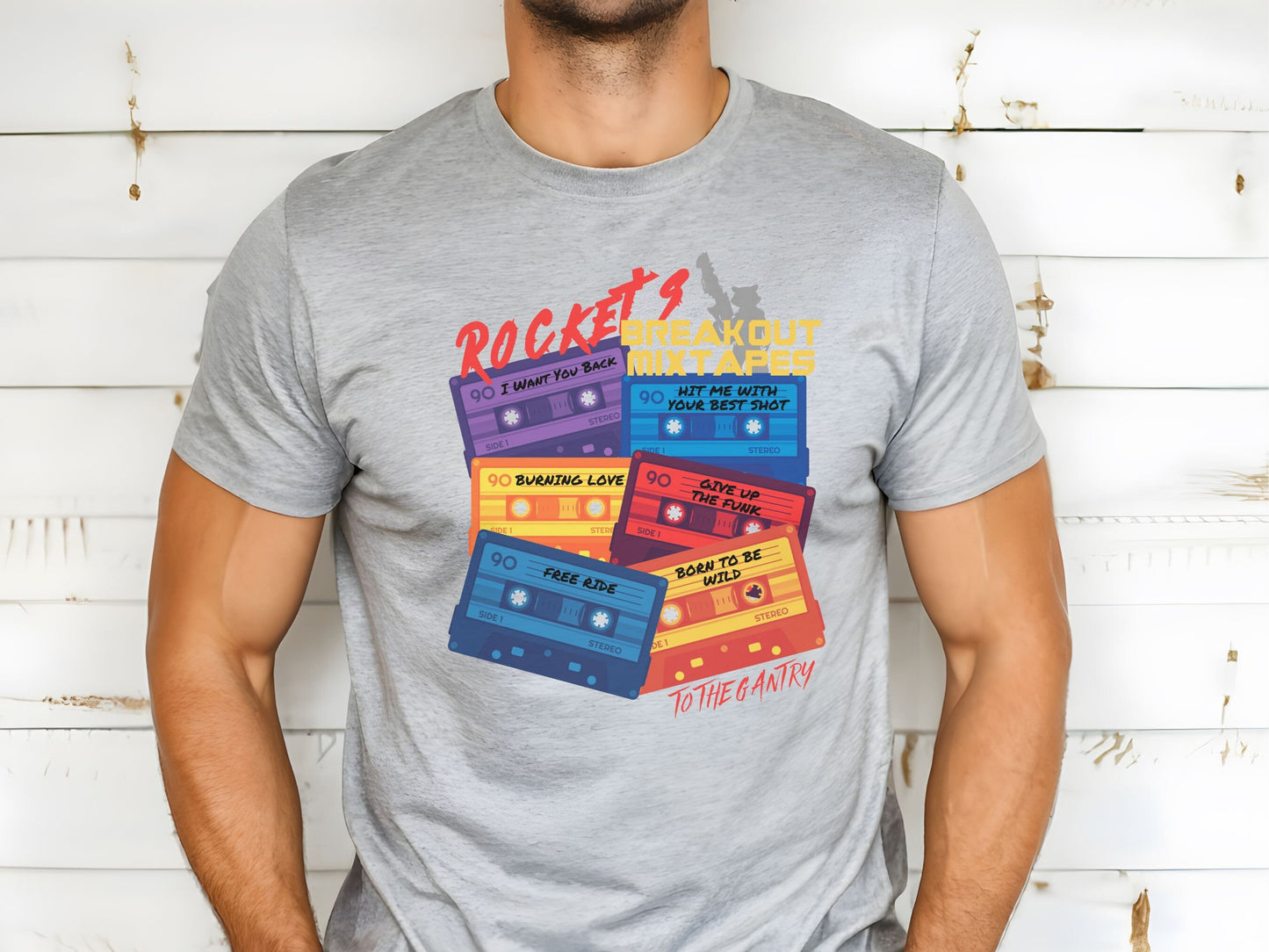 Rocket's Breakout Mixtapes, Bella Canvas Unisex Short Sleeve T-Shirt, Disney Family Shirts, Disney Shirt, Disney Dad, Disneyland Shirt