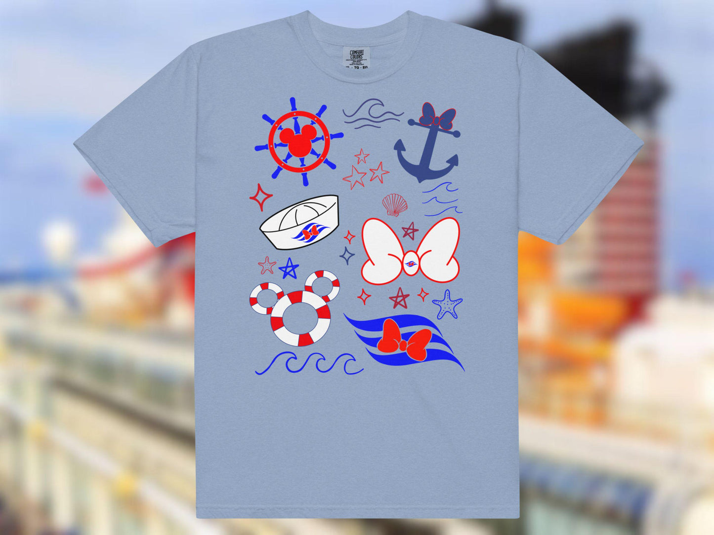 Disney Cruise Doodle Sketch Shirt, Family Vacation Tee