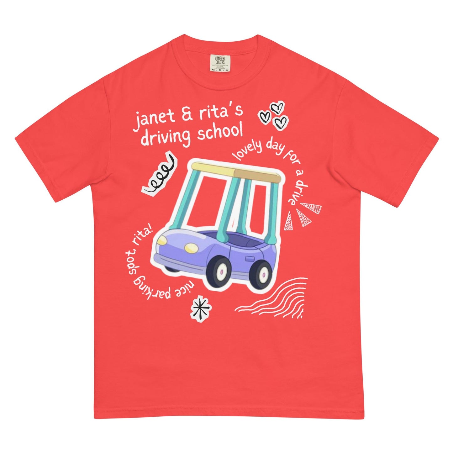 Janet and Rita's Driving School, Funny Bluey Comfort Color Shirt