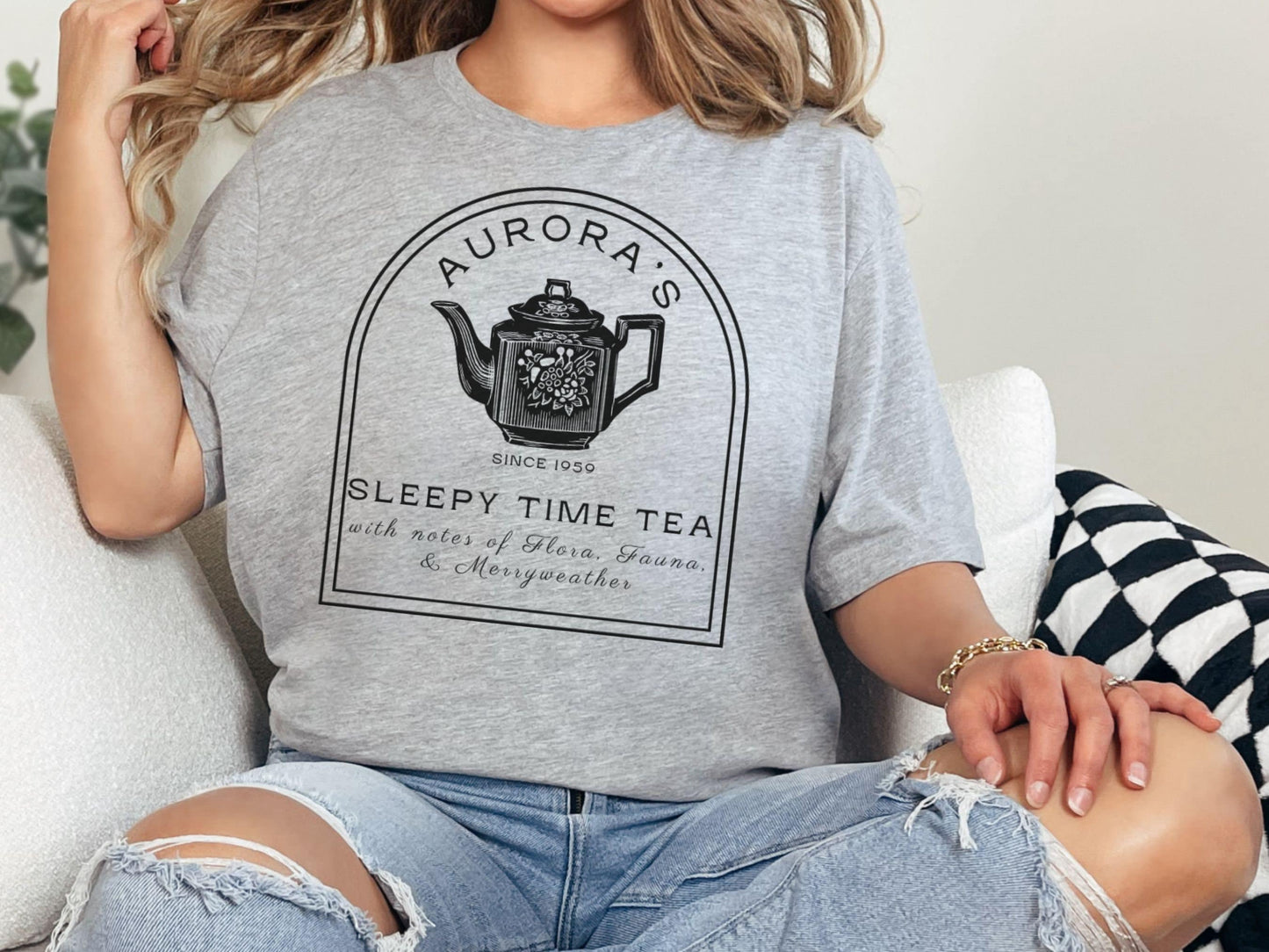 Aurora's Sleepy Time Tea Shirt, Bella Canvas Disney Family Tee
