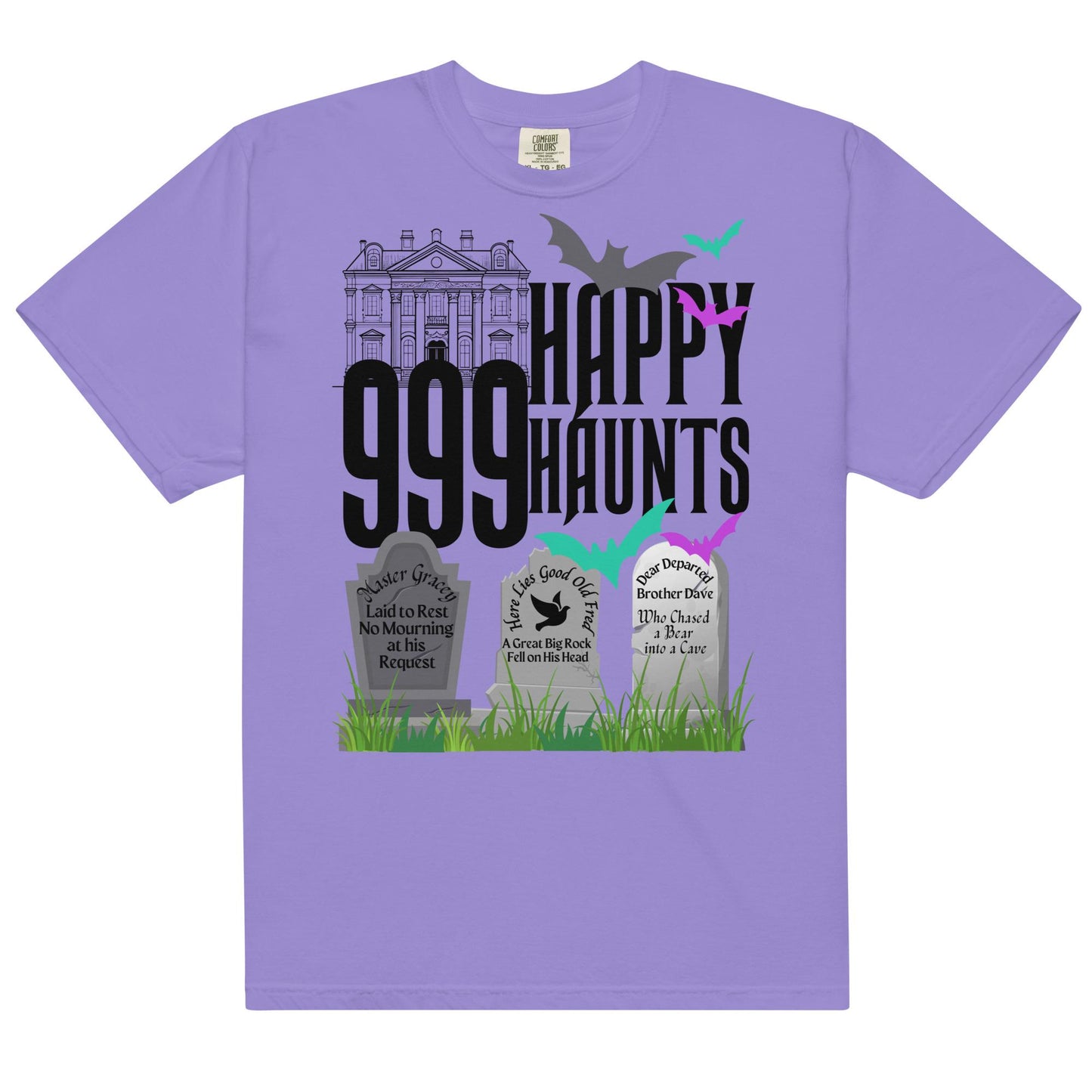 Haunted Mansion Comfort Colors Shirt, 999 Happy Haunts, Disney Adult Tee