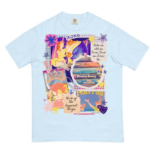 Disney Adult Vintage Scrapbook Comfort Colors Shirt