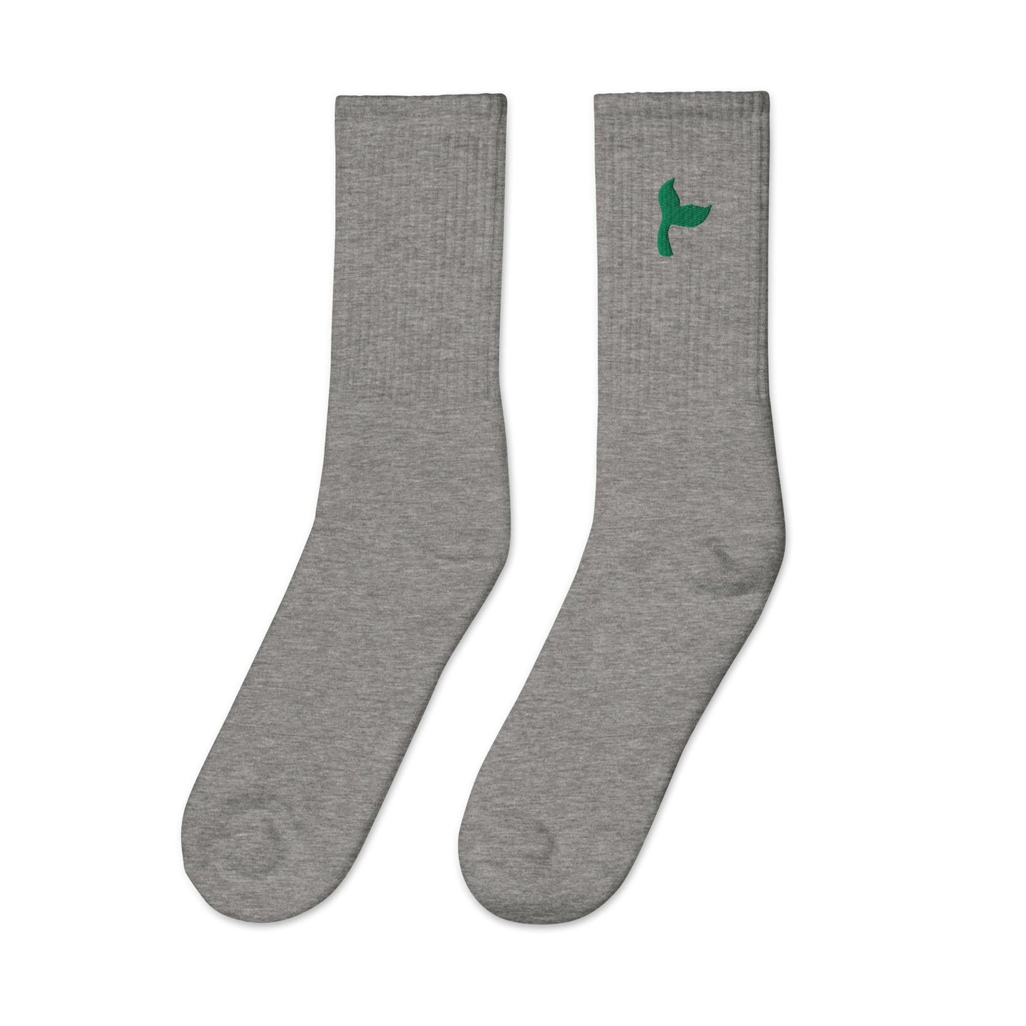 Embroidered Mermaid Tail Socks, Disney Inspired Crew Socks, USA Made