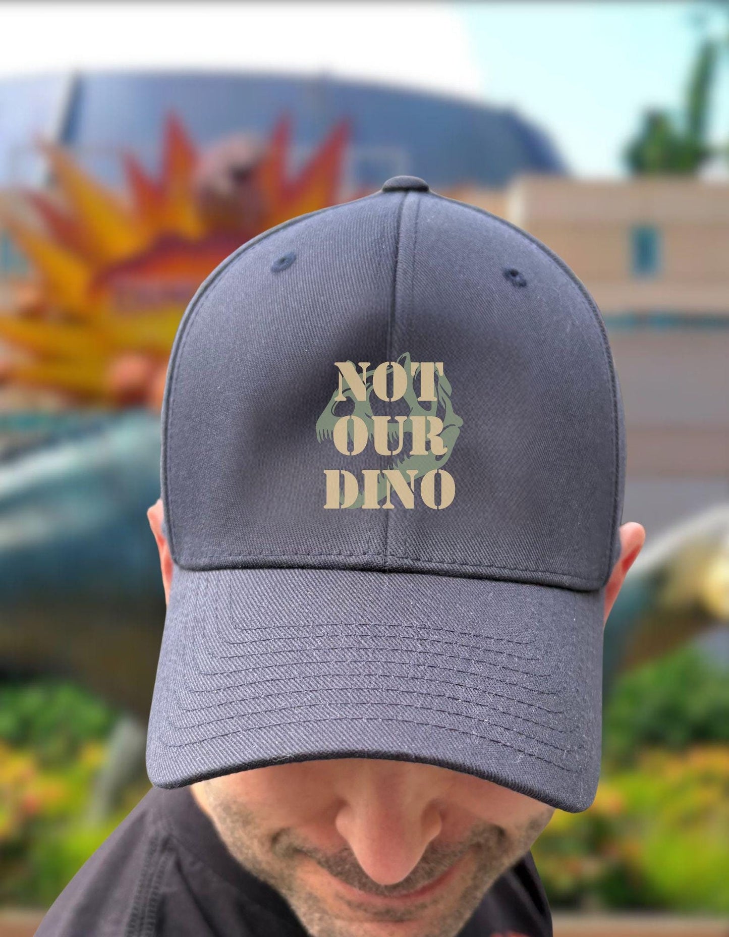 Dinosaur Dad Hat: "Not Our Dino" Animal Kingdom Style