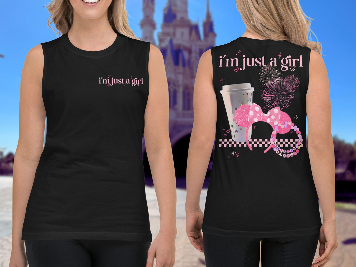 I'm Just a Girl Disney Tank Top, Bella Canvas Girls Trip Shirt