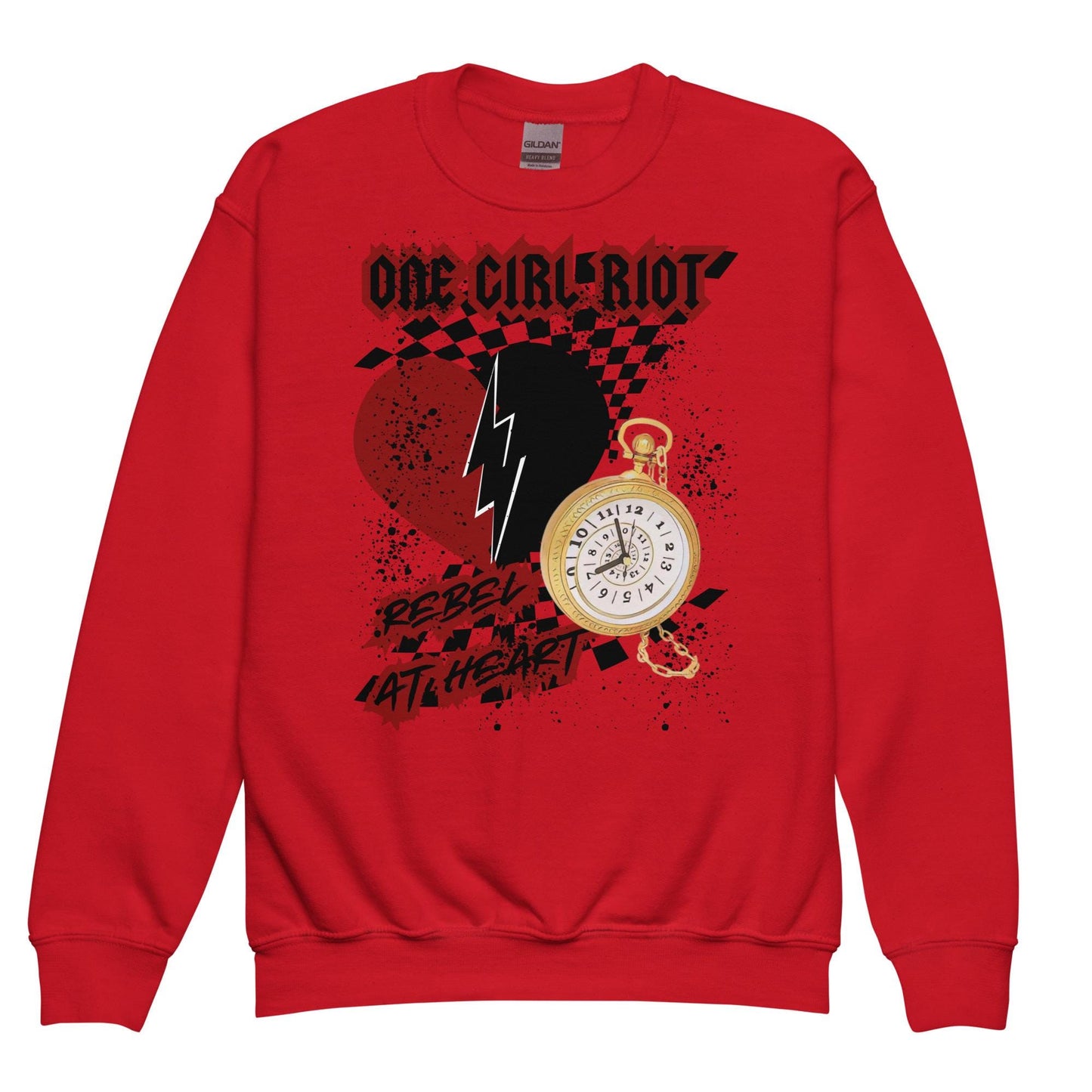 Rise of Red, Subtle Theme Park Youth Crewneck Sweatshirt, Disney Sweatshirt, Descendants