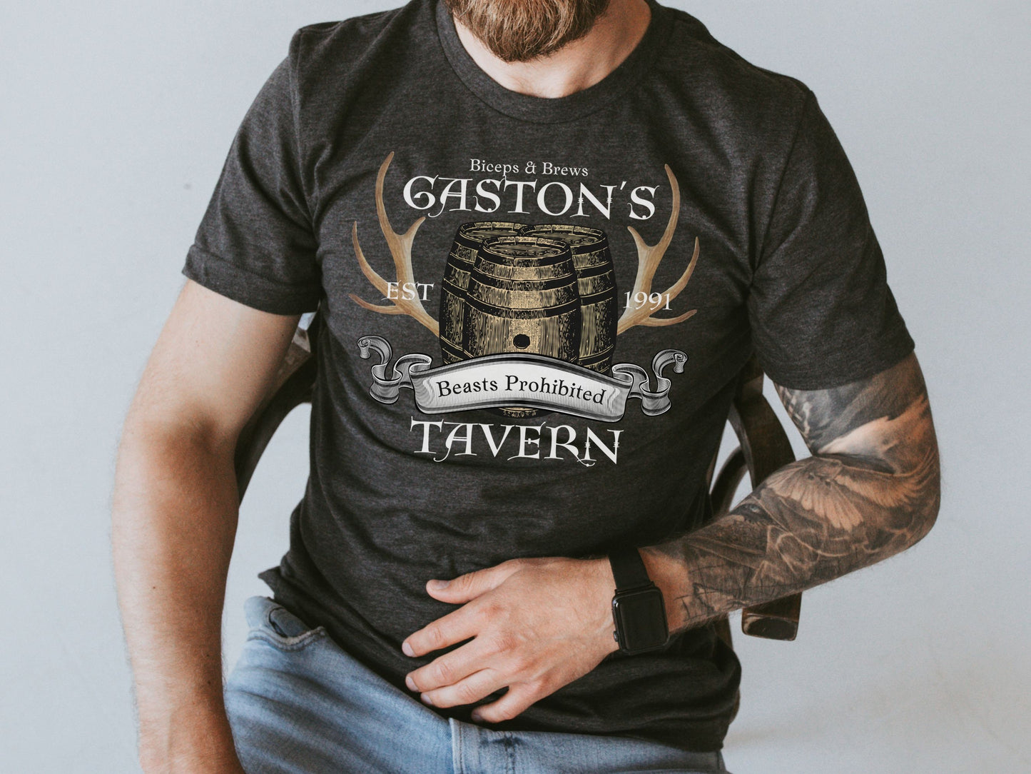 Gaston's Tavern Bella Canvas Tee, Subtle Disney Family Shirt