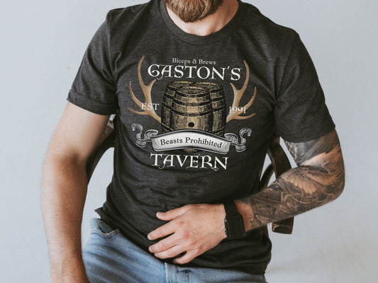 Gaston's Tavern Bella Canvas Tee, Subtle Disney Family Shirt