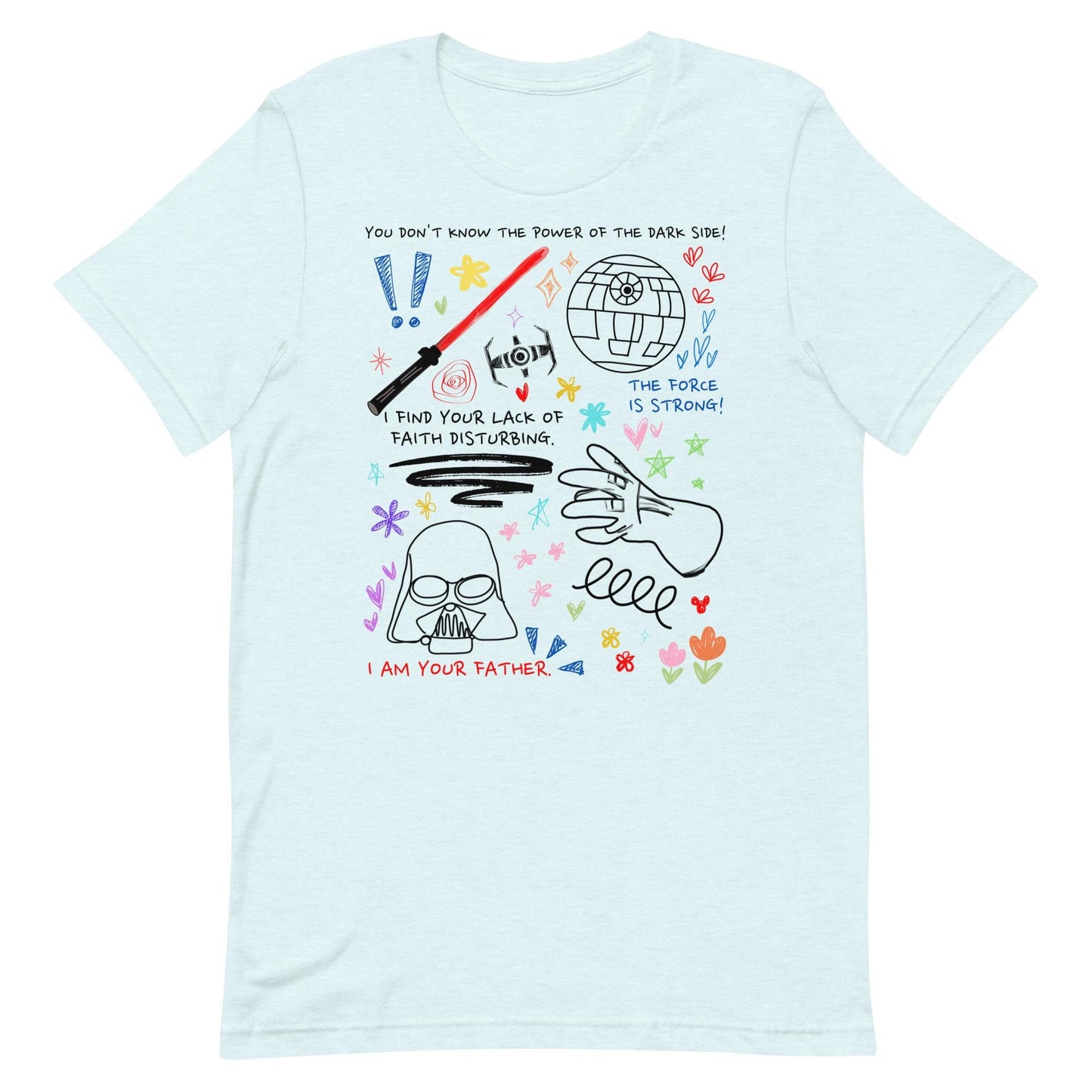 Darth Vader Doodle Sketch Shirt: Star Wars Dark Side Tee