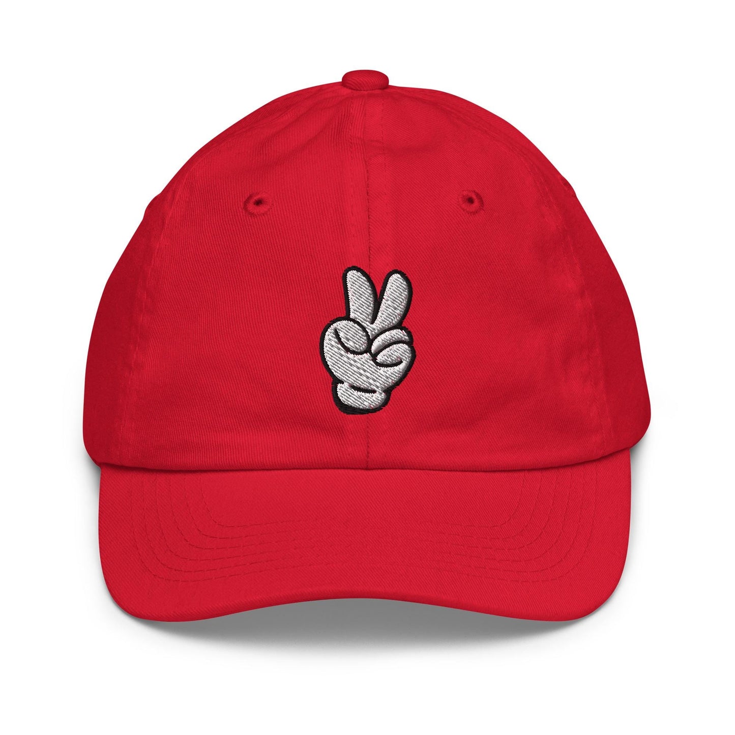 Mickey Peace Sign Kids Hat, Disney Youth Baseball Cap