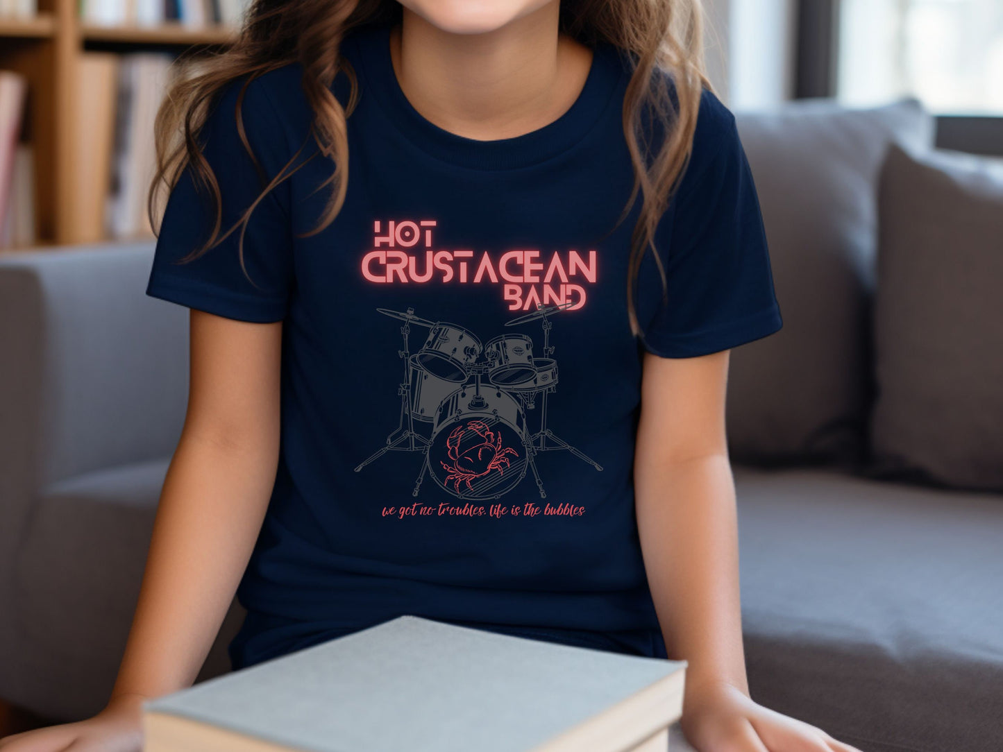 Hot Crustacean Band Youth T-Shirt, Subtle Disney Family Matching Shirt