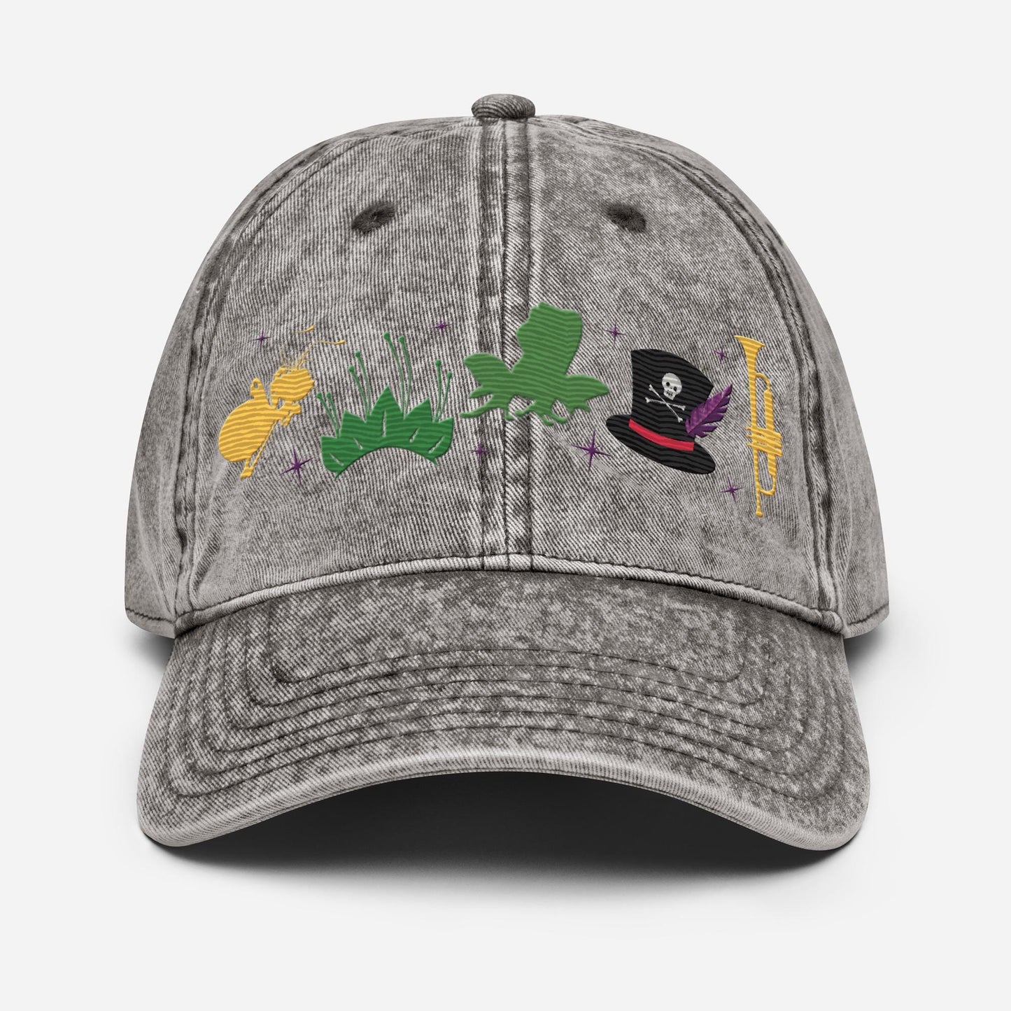 Tiana Inspired Vintage Hat, Embroidered Cotton Twill, Princess and the Frog Icon