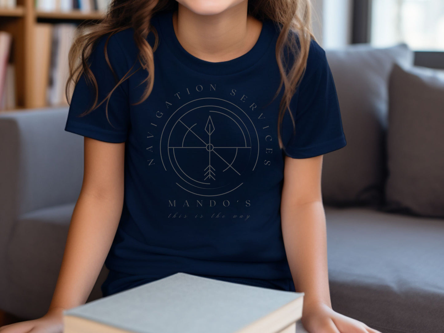Mando's Navigation Services Youth T-Shirt, Subtle Disney Family Matching Shirt