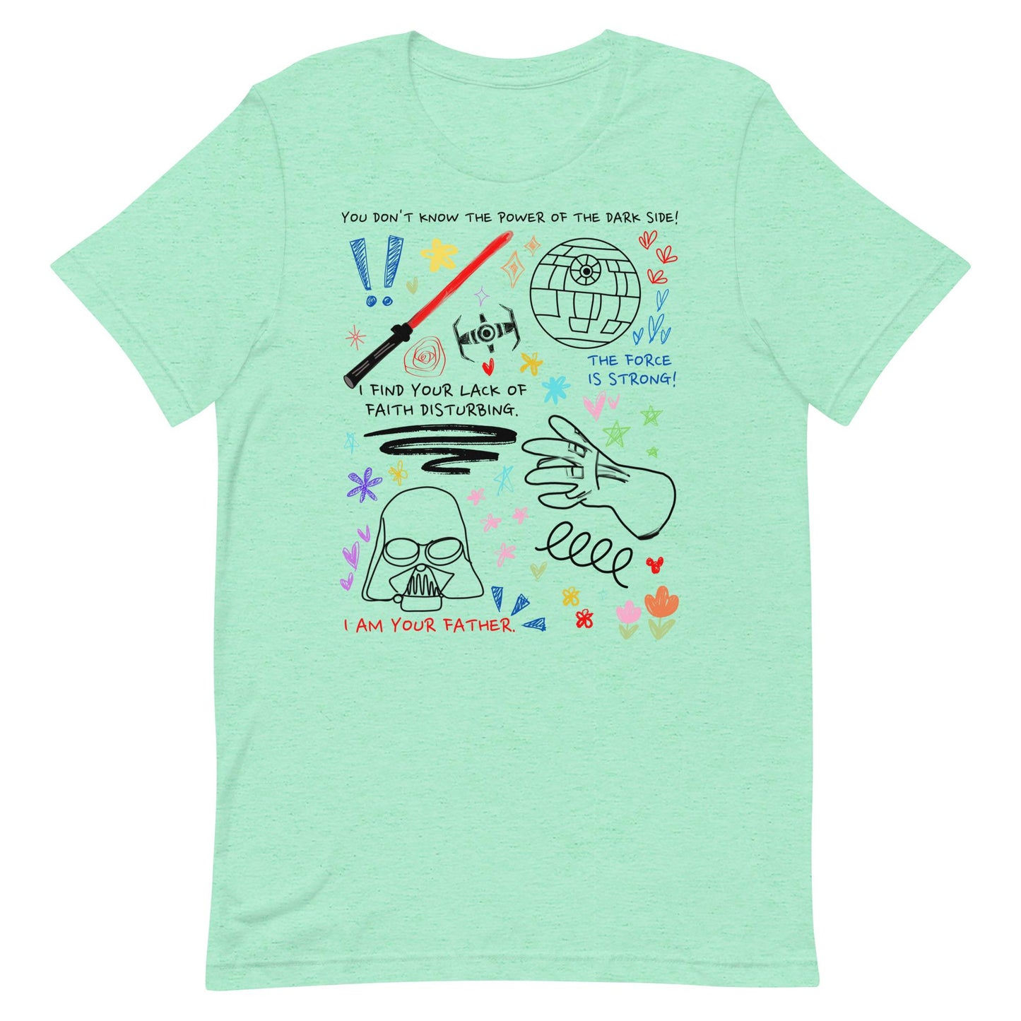 Darth Vader Doodle Sketch Shirt: Star Wars Dark Side Tee