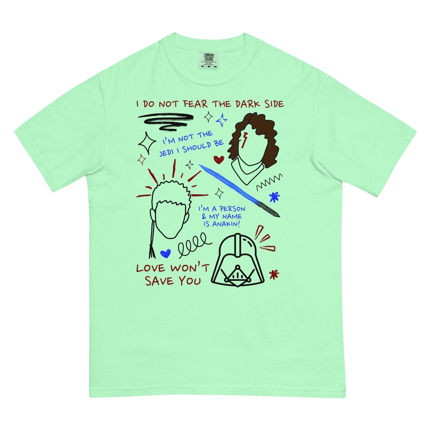 Anakin Skywalker Star Wars Comfort Colors Shirt: Trendy Sketch Tee