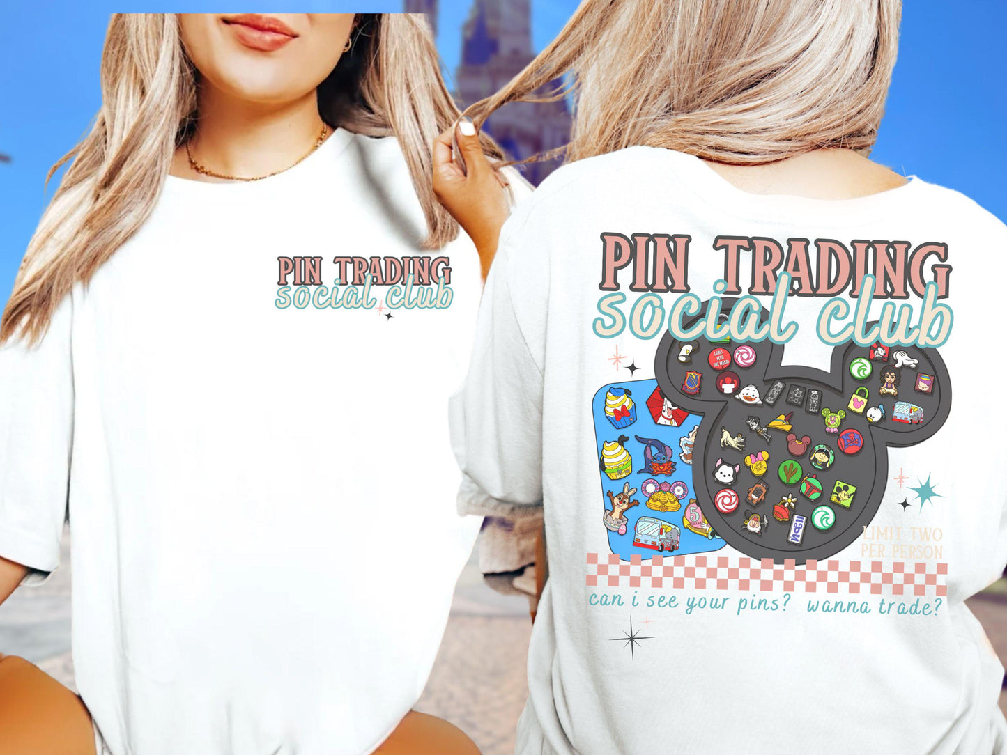 Disney Adult Pin Trading Social Club Shirt