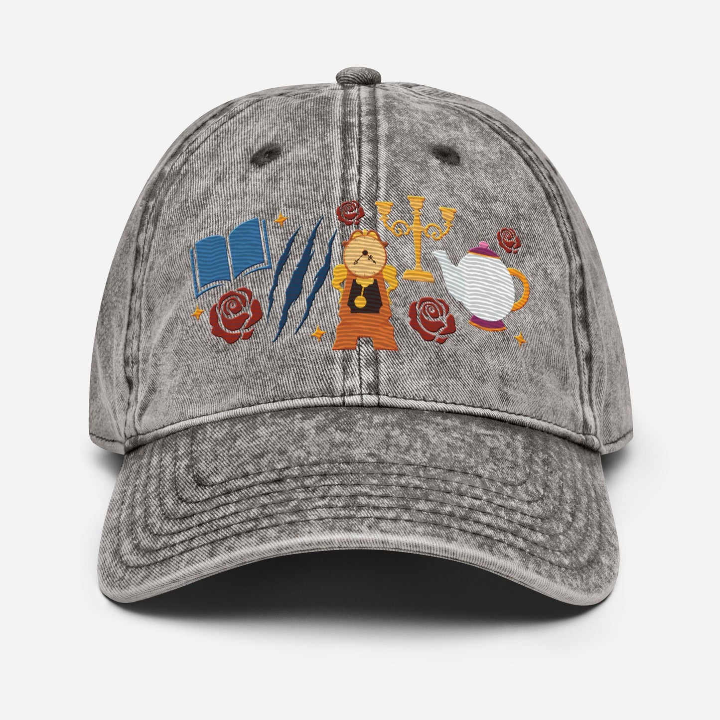 Beauty and the Beast Embroidered Icon Hat, Disney Belle Princess Baseball Cap