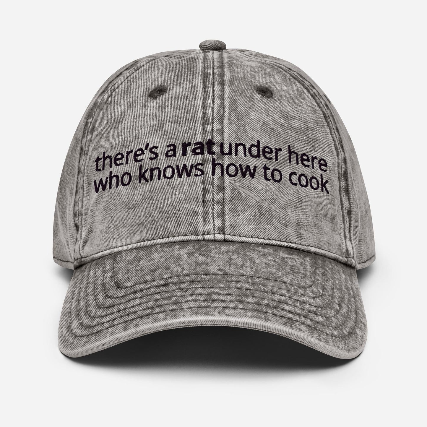 Disney Ratatouille Hat, "There's a Rat Under Here" Design