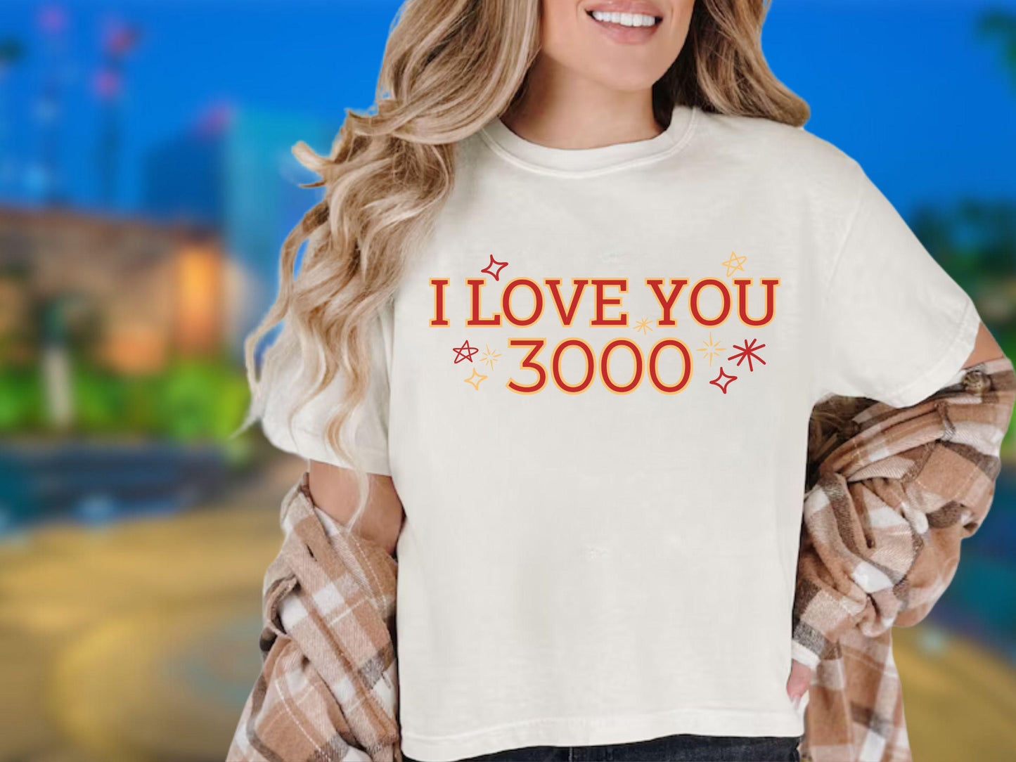Marvel Avenger Iron Man "I Love You 3000" Crop Top, Disney Women's Shirt
