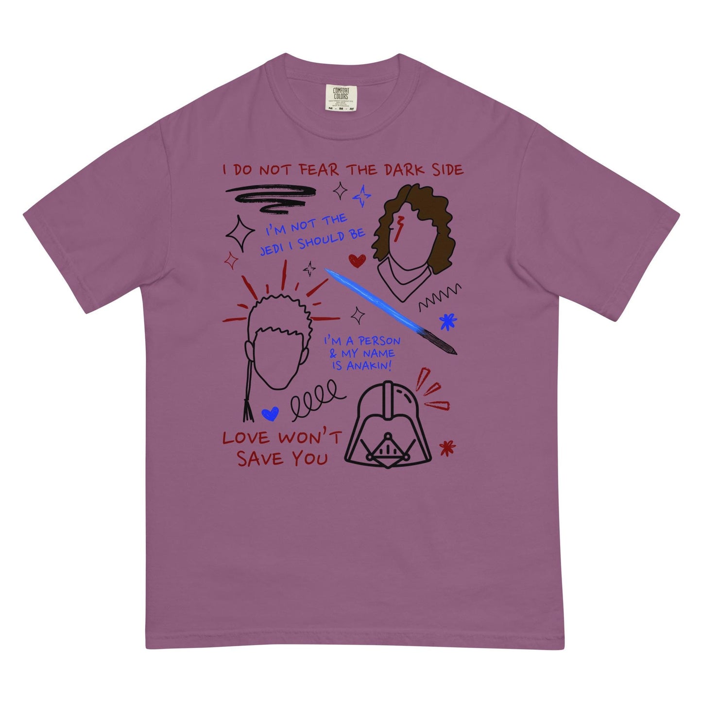 Anakin Skywalker Star Wars Comfort Colors Shirt: Trendy Sketch Tee