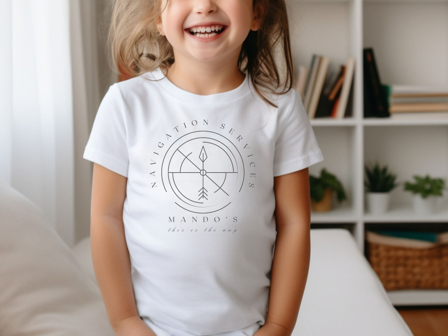 Mando's Navigation Services,  Bella Canvas Toddler Short Sleeve T-Shirt, Subtle Disney Matching Family Shirts