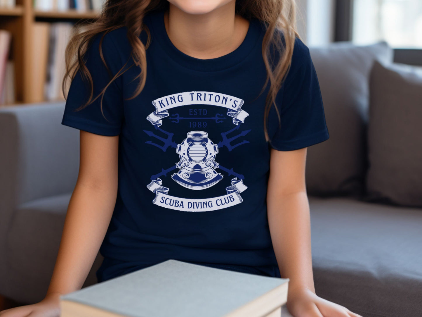 King Triton Scuba Diving Club Youth T-Shirt, Disney Family Shirt