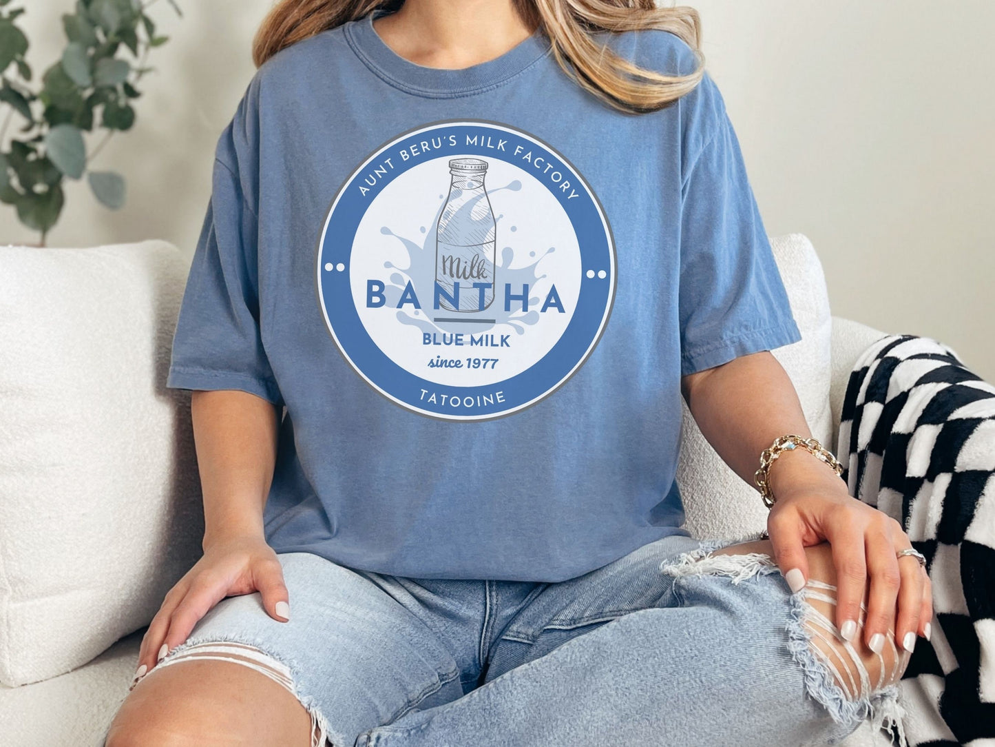 Blue Bantha Milk Shirt, Comfort Colors Disney Family Tee