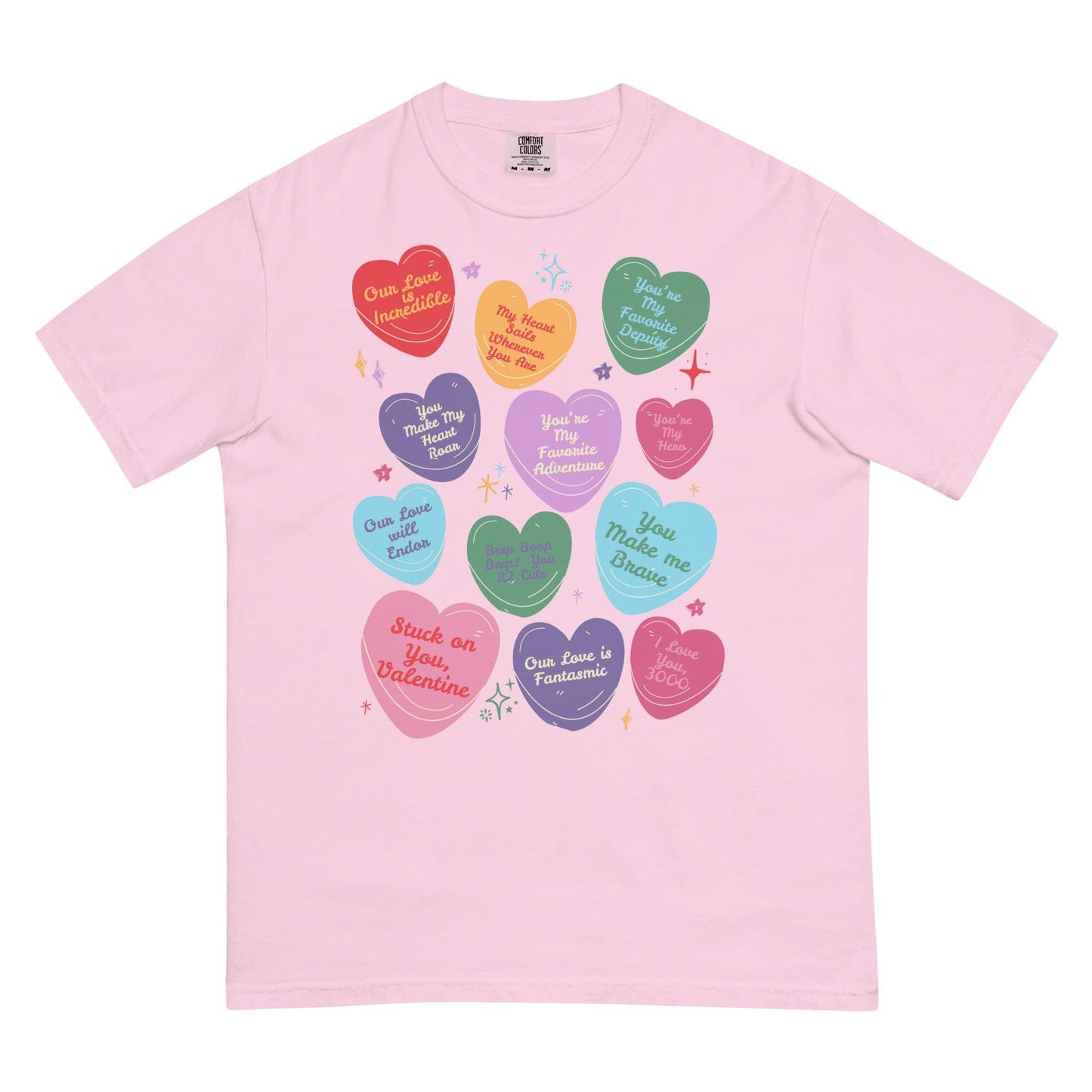 Subtle Disney-Inspired Valentine’s Day Shirt | Disney Conversation Hearts | Trendy Comfort Colors Shirt for Women