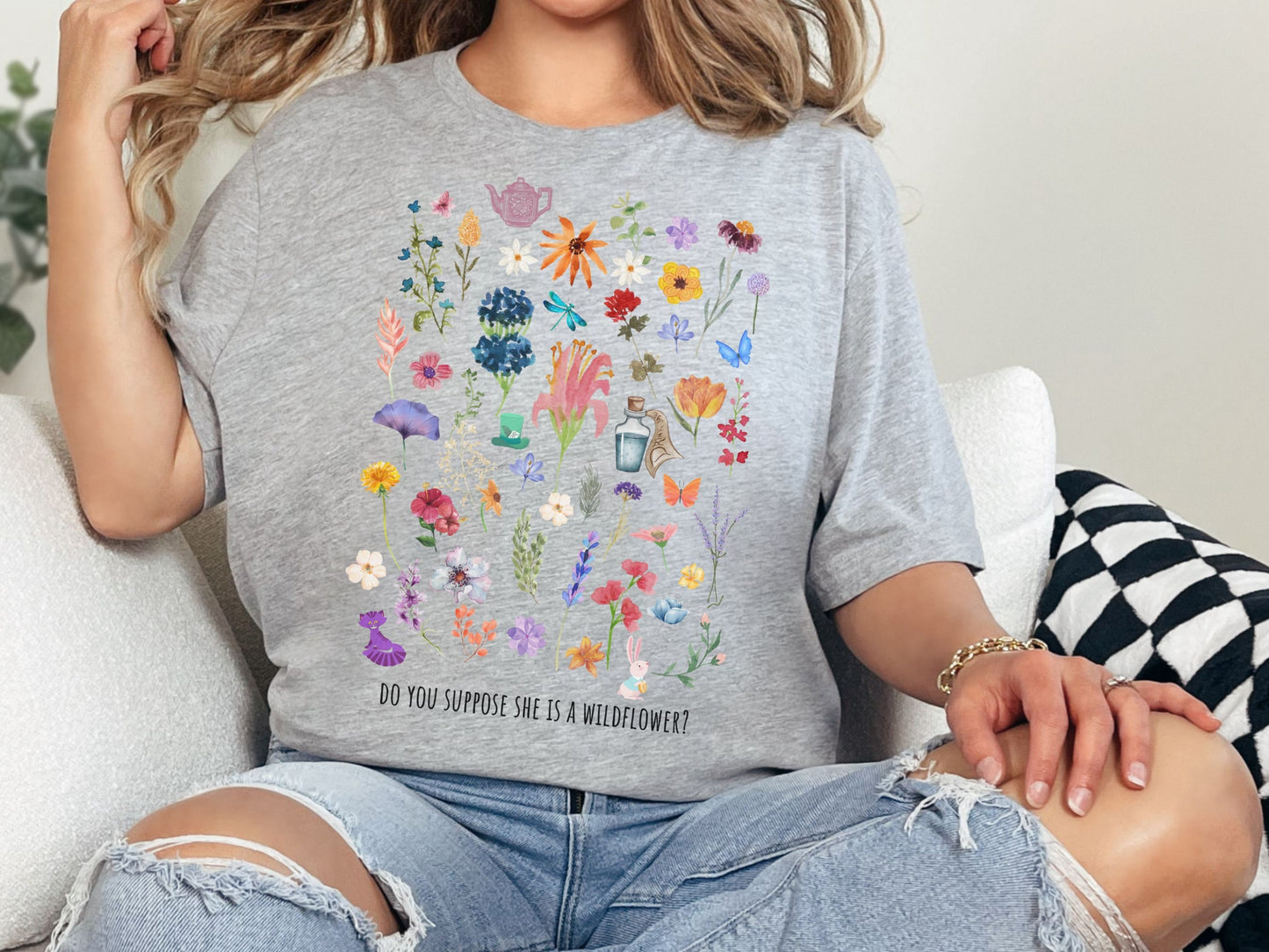 Alice in Wonderland T-Shirt, Wildflower Disney Bella Canvas Tee