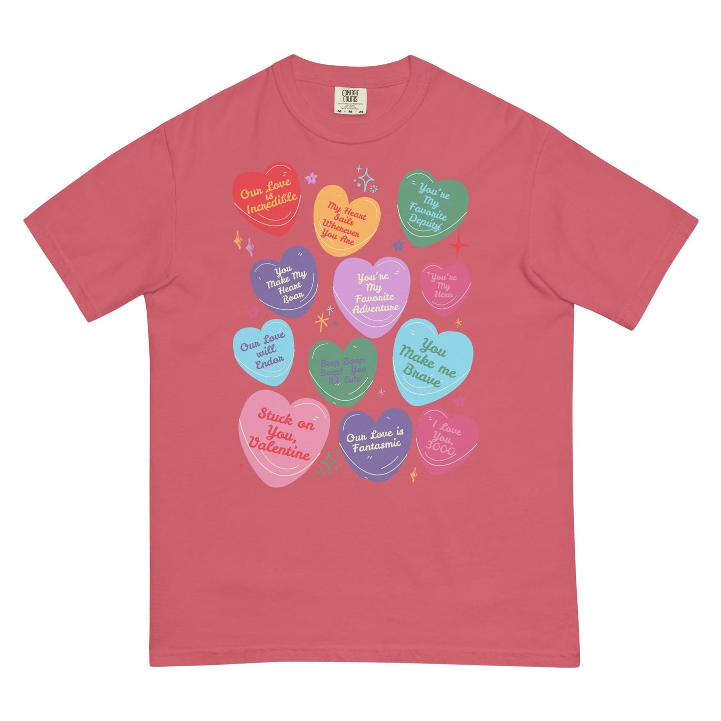 Subtle Disney-Inspired Valentine’s Day Shirt | Disney Conversation Hearts | Trendy Comfort Colors Shirt for Women