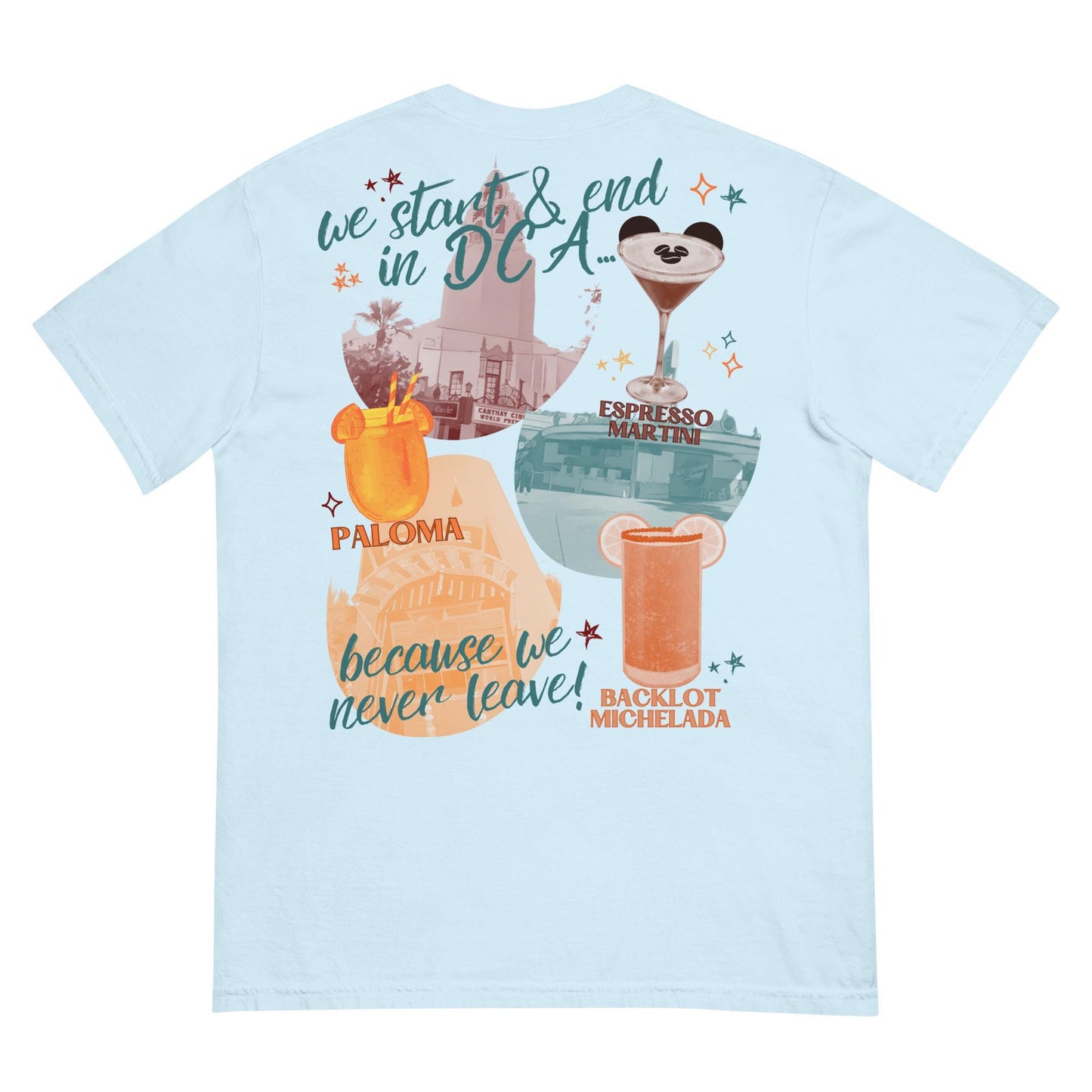 Disney California Adventure Cocktail Club Comfort Colors Shirt