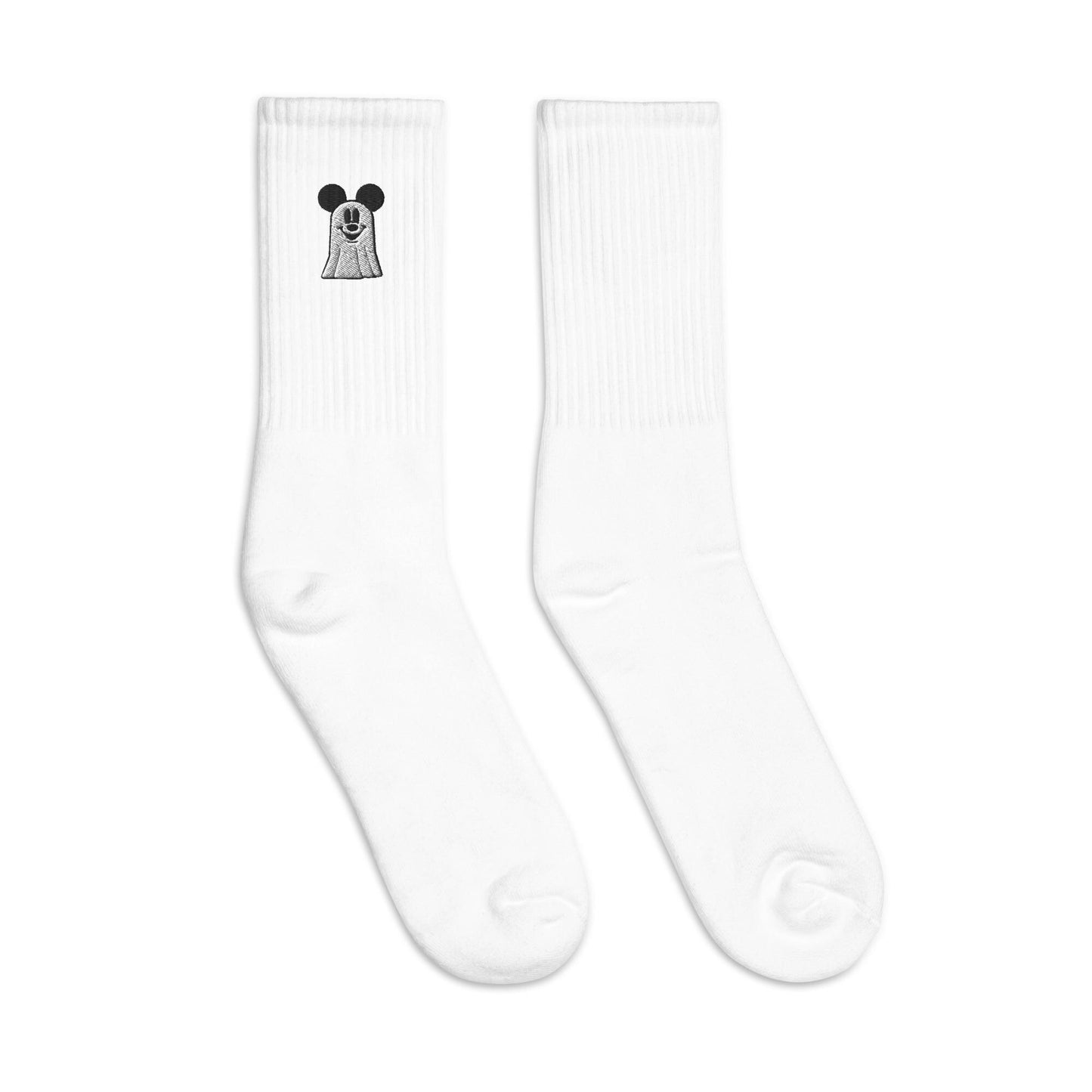 Embroidered Mickey Ghost Socks, Disney Halloween Party Socks