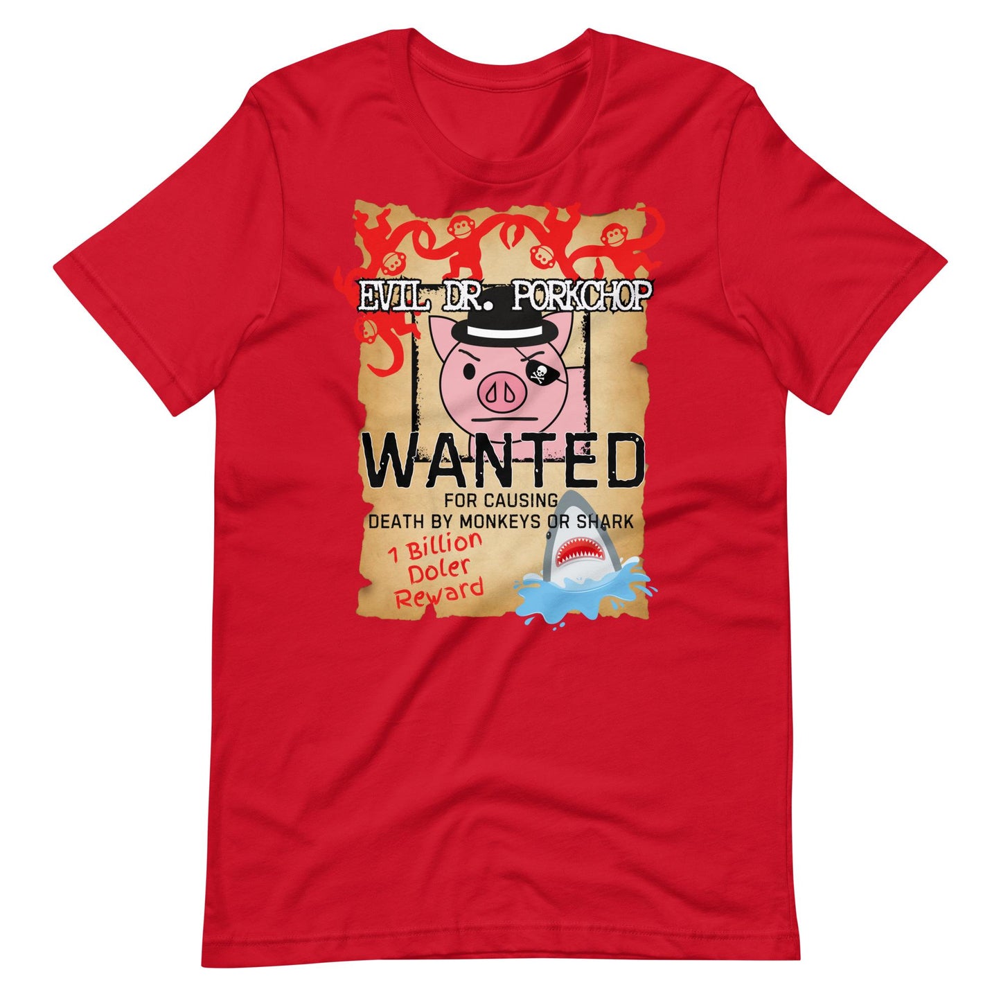 Evil Dr. Porkchop Wanted T-Shirt, Disney Toy Story Inspired