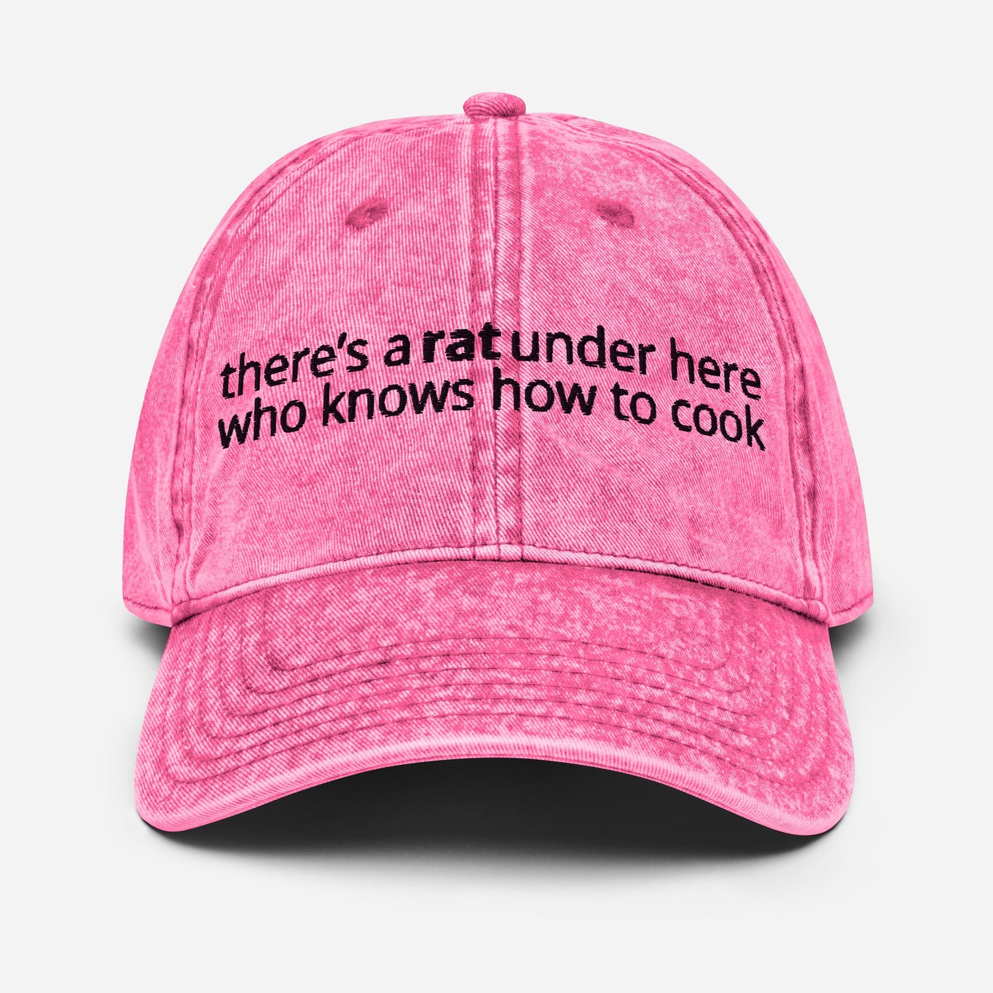 Disney Ratatouille Hat, "There's a Rat Under Here" Design