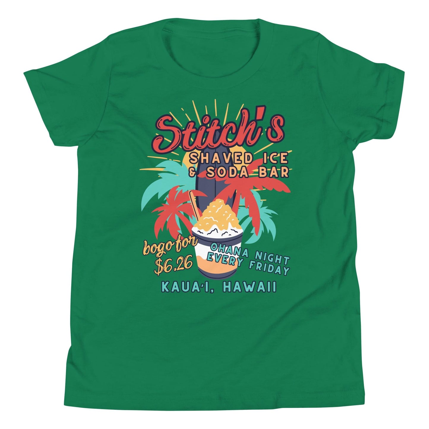 Disney Inspired Lilo and Stich, Stitch's Shaved Ice Youth Bella Canvas Shirt
