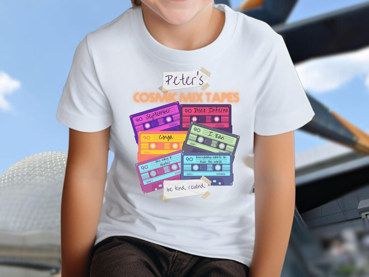 Guardians of the Galaxy Inspired Peter's Cosmic Mix Tape Youth Shirt, EPCOT Shirt
