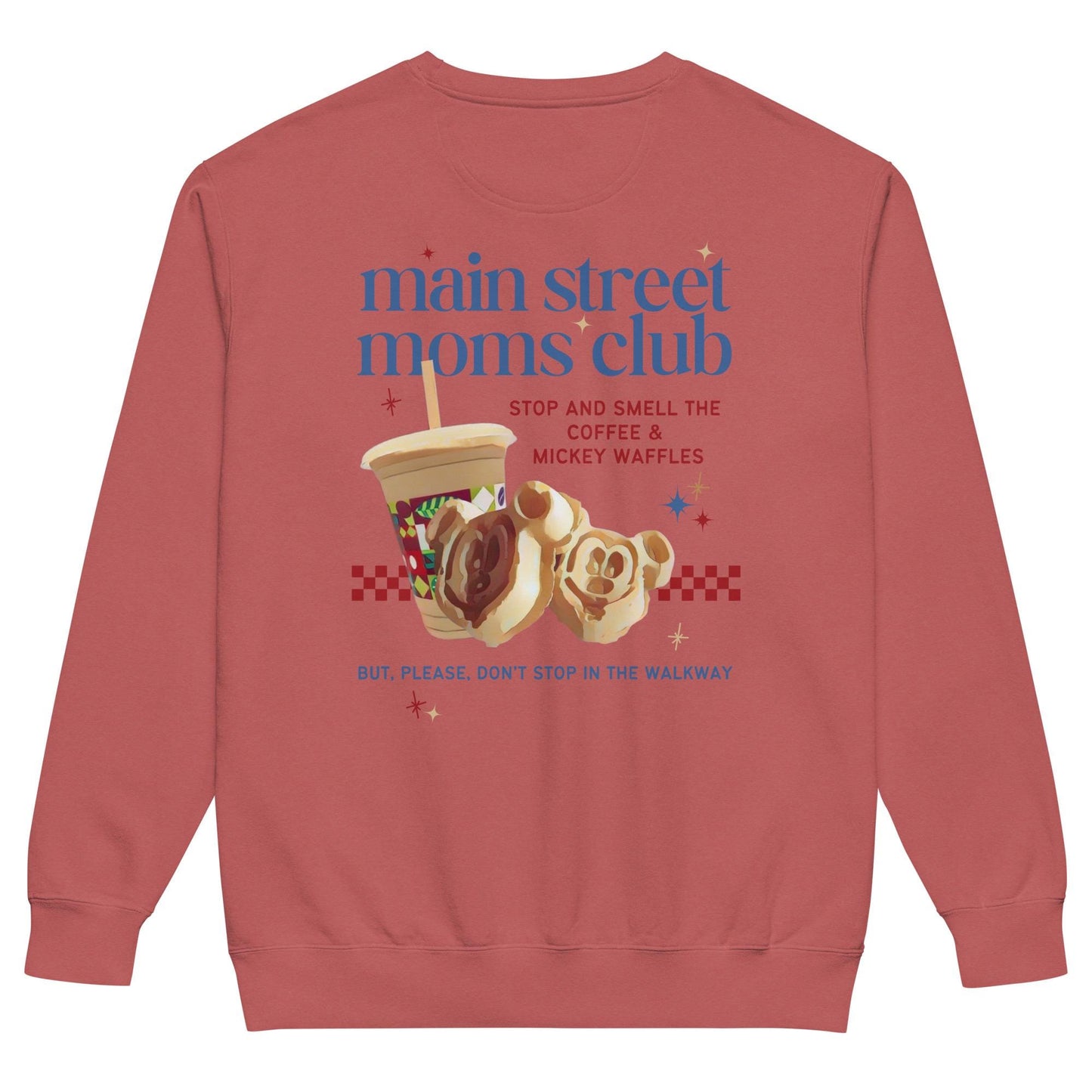 Main Street Moms Club™ Collection, Disney Mom Comfort Colors Sweatshirt, Subtle Trendy Disney Mom Shirt, Joffrey's and Mickey Waffles