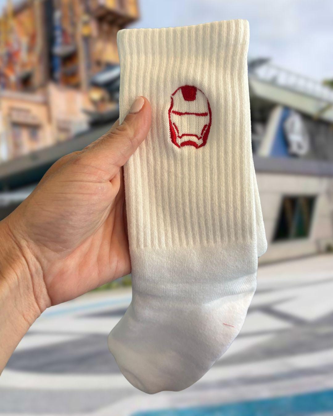 Iron Man Embroidered Socks, Avengers Campus Disney Marvel Socks