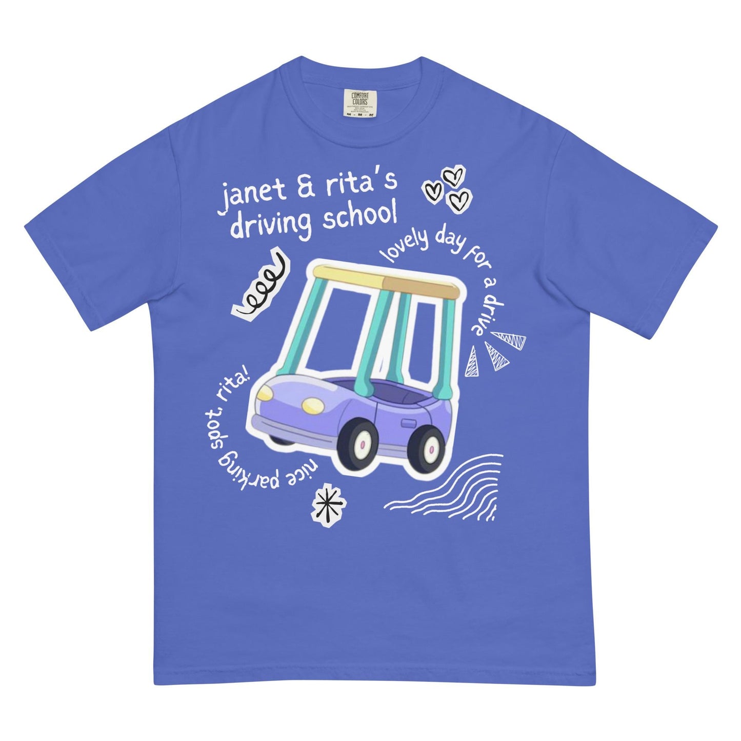 Janet and Rita's Driving School, Funny Bluey Comfort Color Shirt