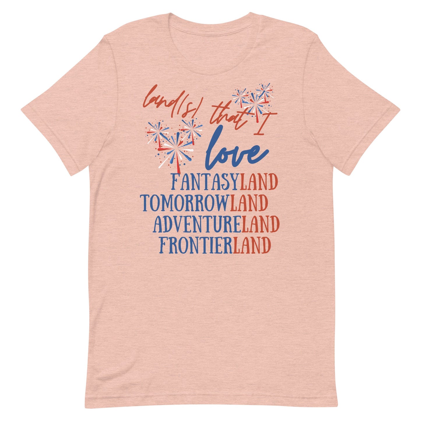 Lands That I Love Disney 4th Of July Bella Canvas T-Shirt