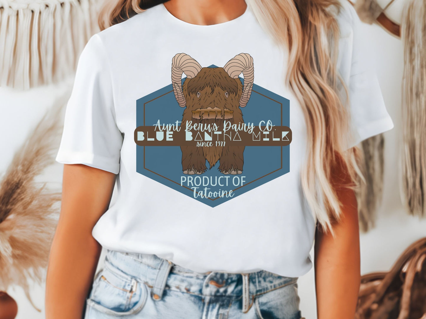 Blue Milk Bantha T-Shirt, Subtle Star Wars Disney Family Tee