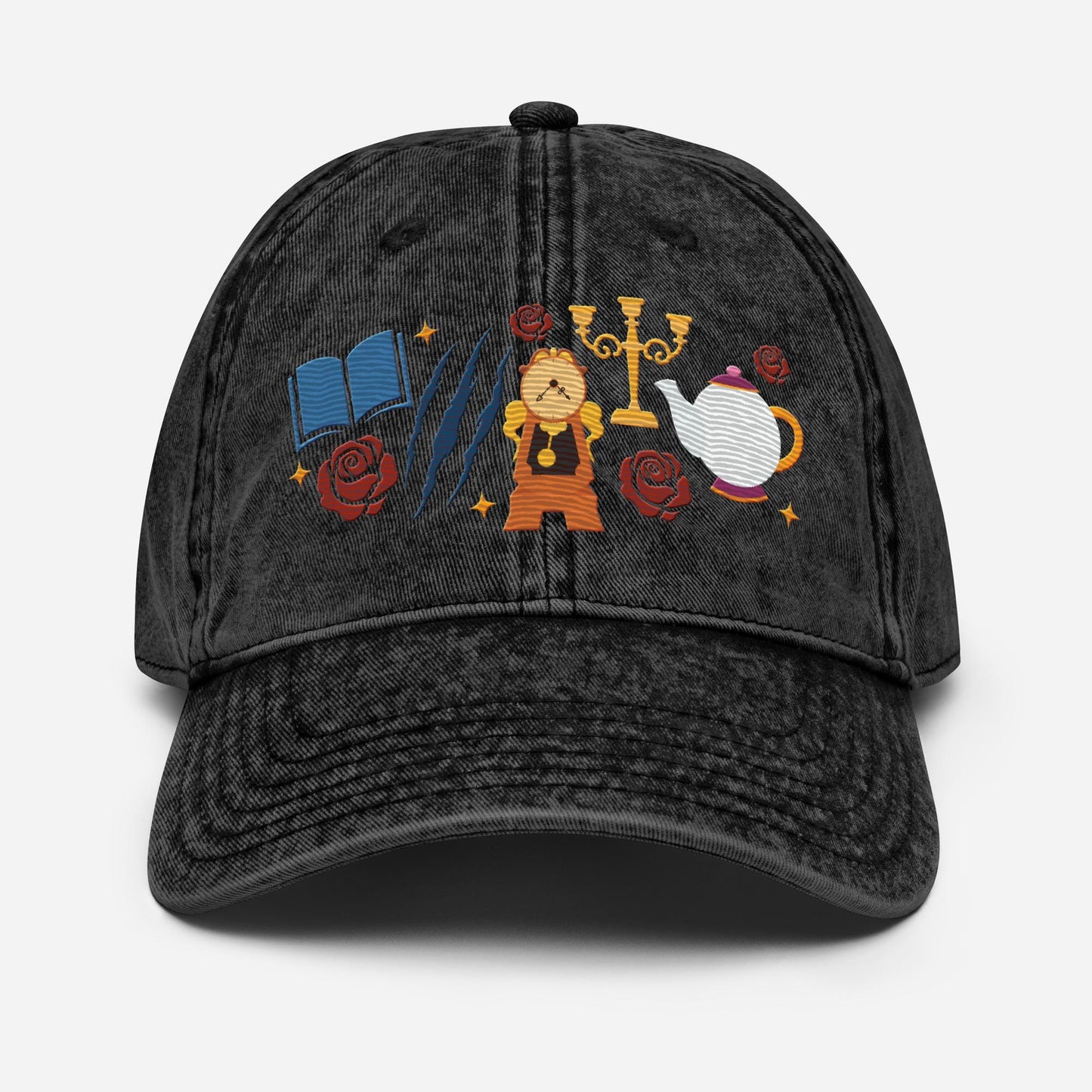 Beauty and the Beast Embroidered Icon Hat, Disney Belle Princess Baseball Cap