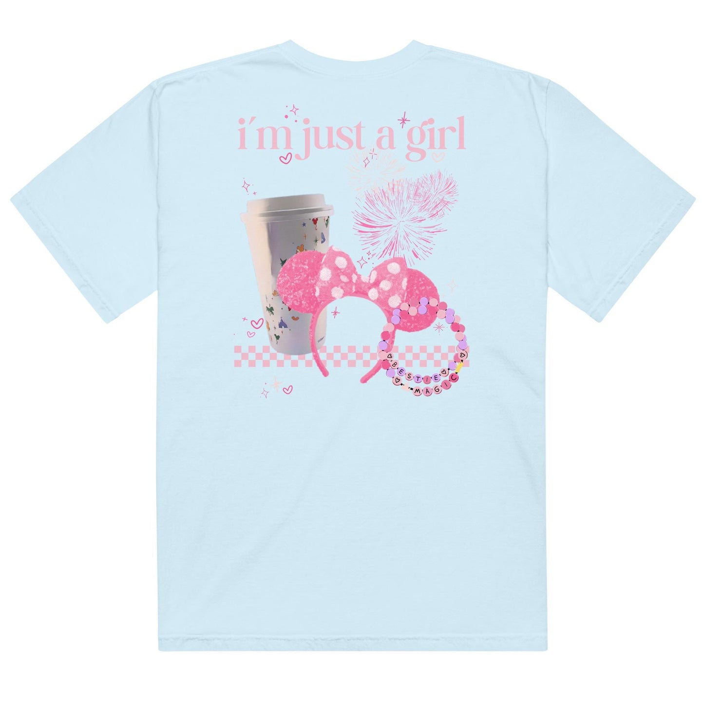I’m Just a Girl, Disney Main Street Tee, Girly Disney Trip Comfort Colors Shirt