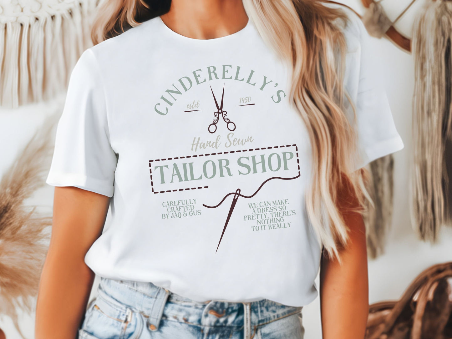 Cinderelly's Tailor Shop Shirt, Subtle Disney Bella Canvas Tee