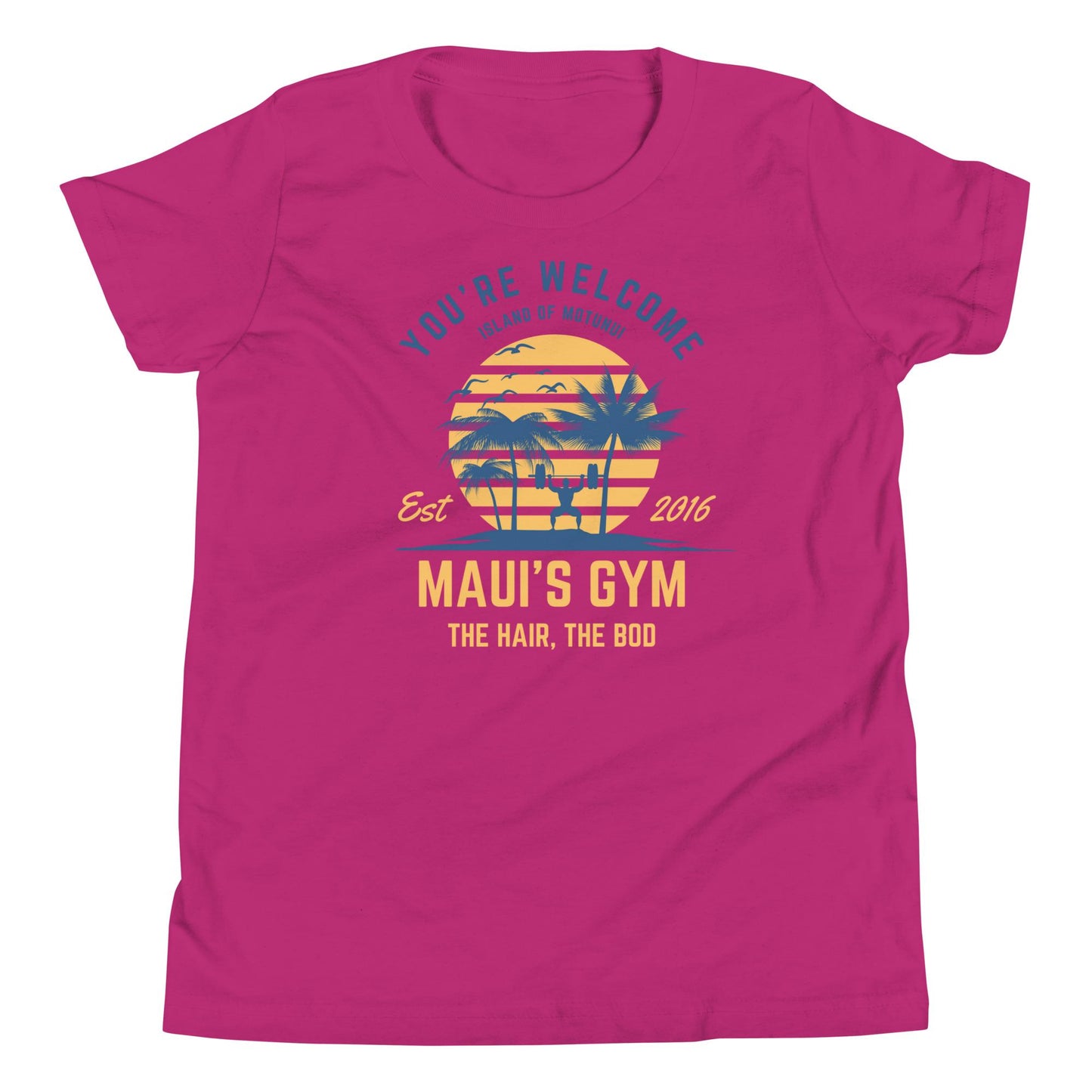 Maui's Gym Youth T-Shirt, Subtle Theme Park Shirt, Disney Family Shirts