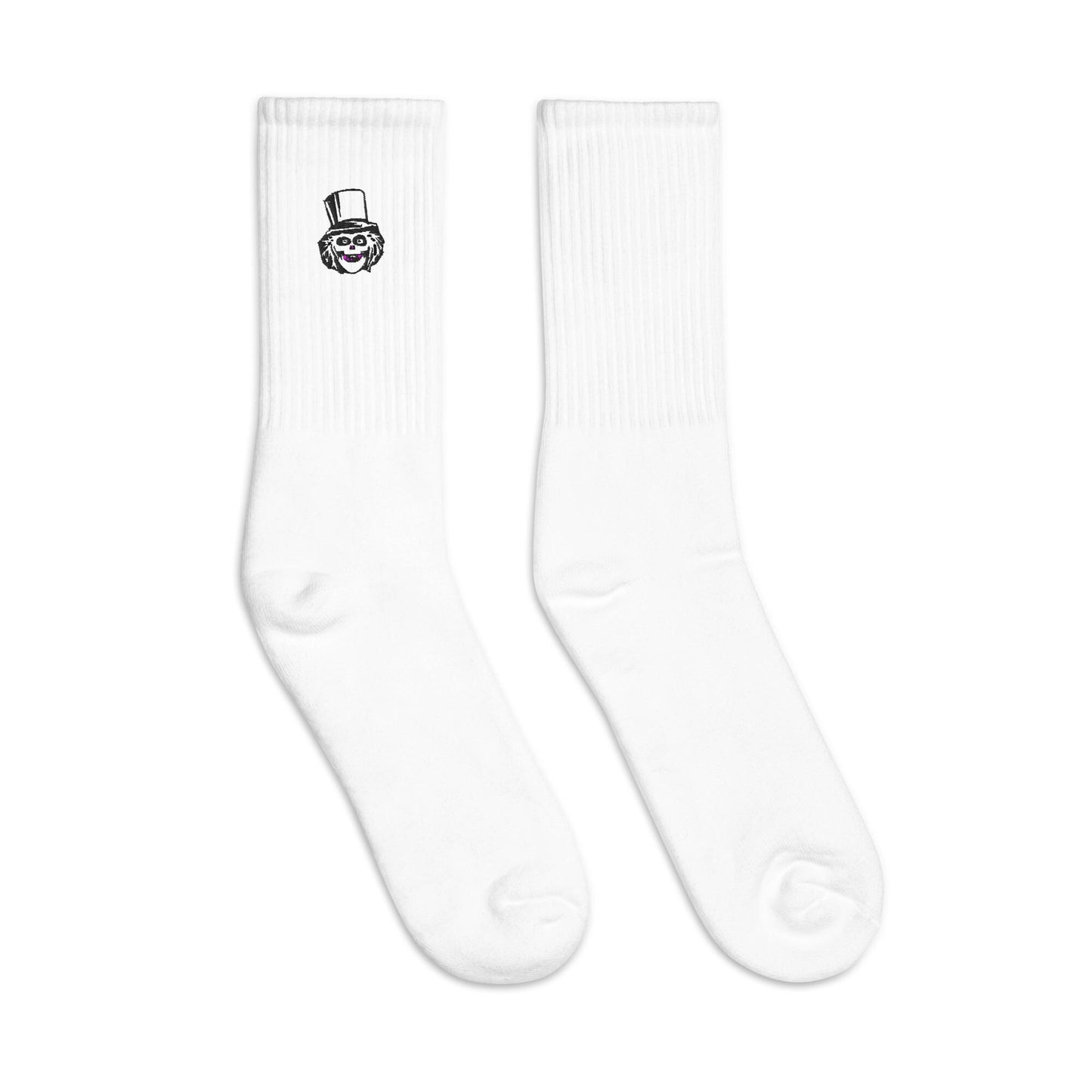 Hatbox Ghost Embroidered Socks, Haunted Mansion Disney Park Apparel